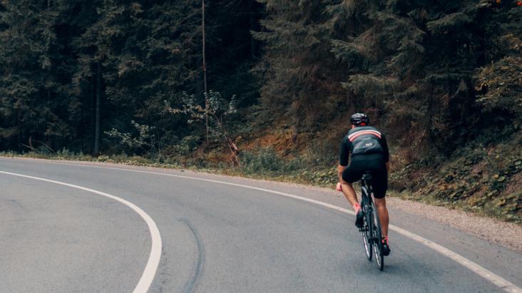 man on a bicycle